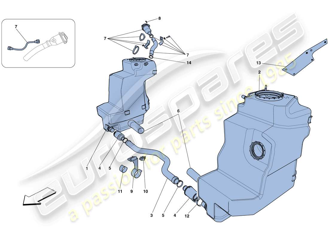 un schéma de pièces du catalogue de pièces ferrari 458 spider (usa)
