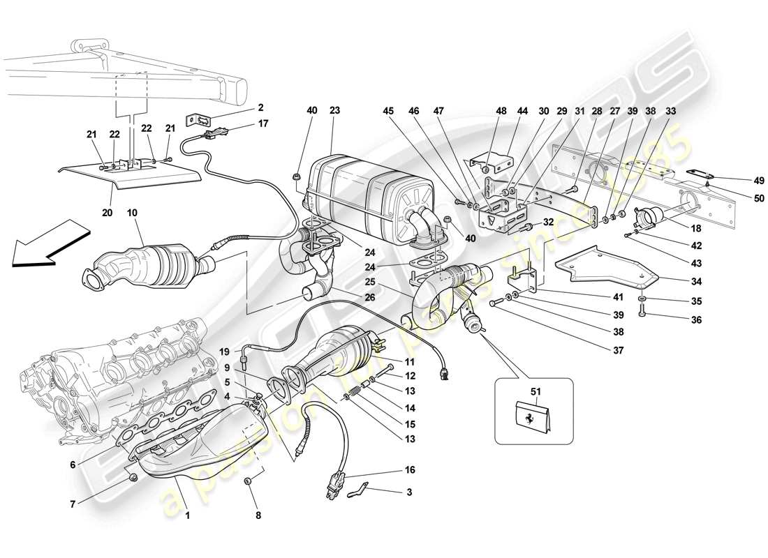 schéma de pièce contenant le numéro de pièce kl-fer-430scd-100-cs-ss