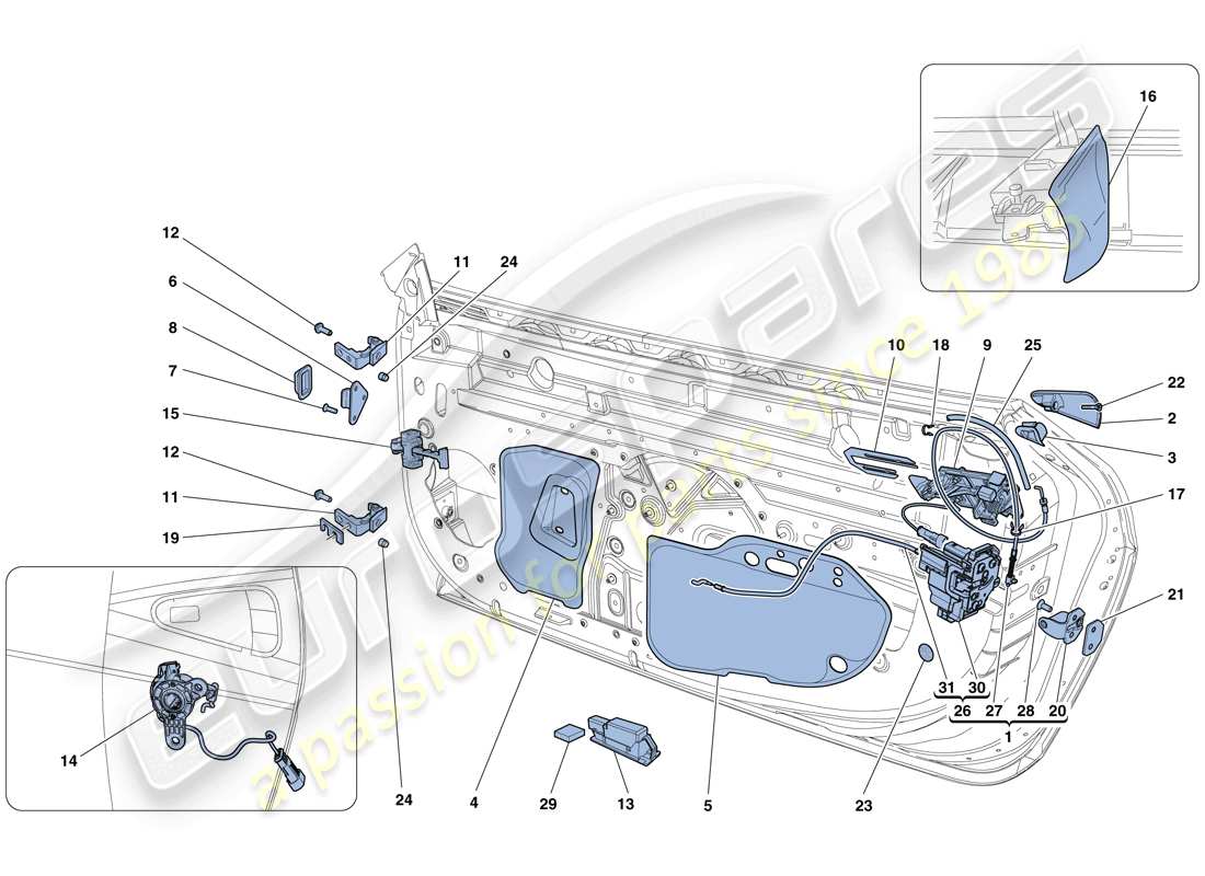 un schéma de pièces du catalogue de pièces ferrari 458 italia (usa)