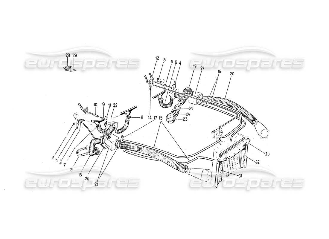 ferrari 330 gt 2+2 (coachwork) matrice et tubes de chauffage intérieur (édition 2) schéma des pièces