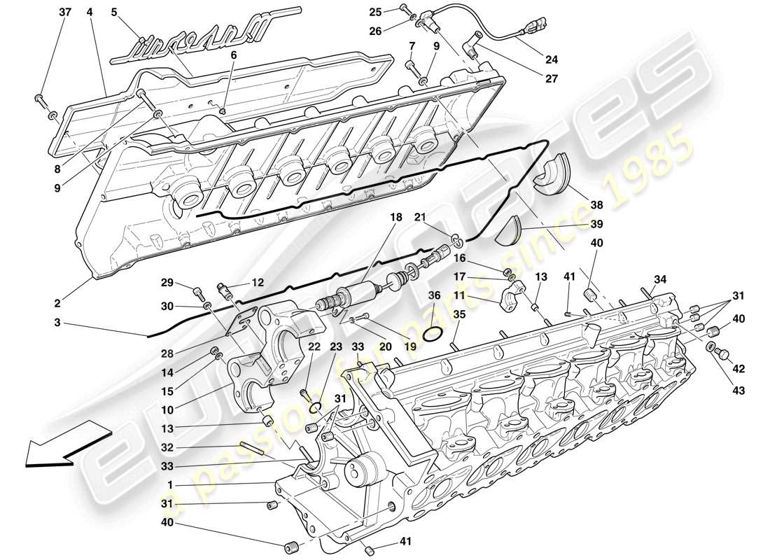 maserati mc12 culasse droite schéma des pièces