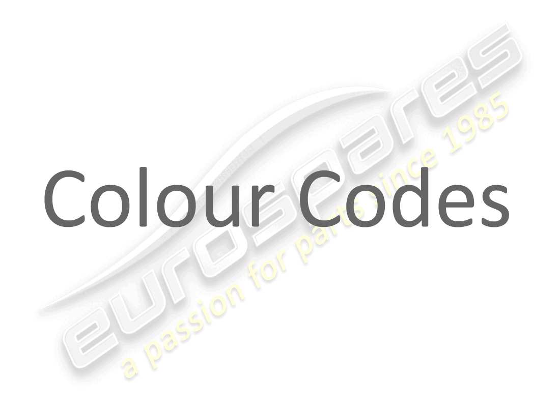 ferrari laferrari (europe) codes couleurs schéma des pièces