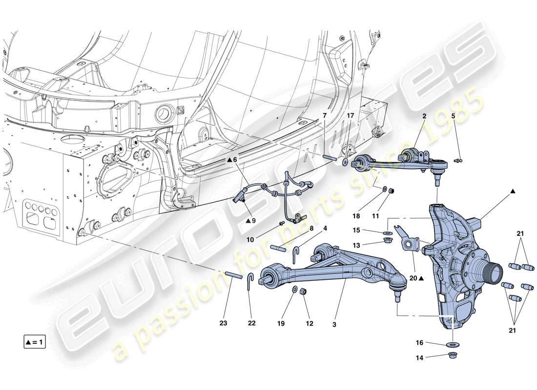 ferrari laferrari aperta (usa) suspension avant - bras schéma des pièces