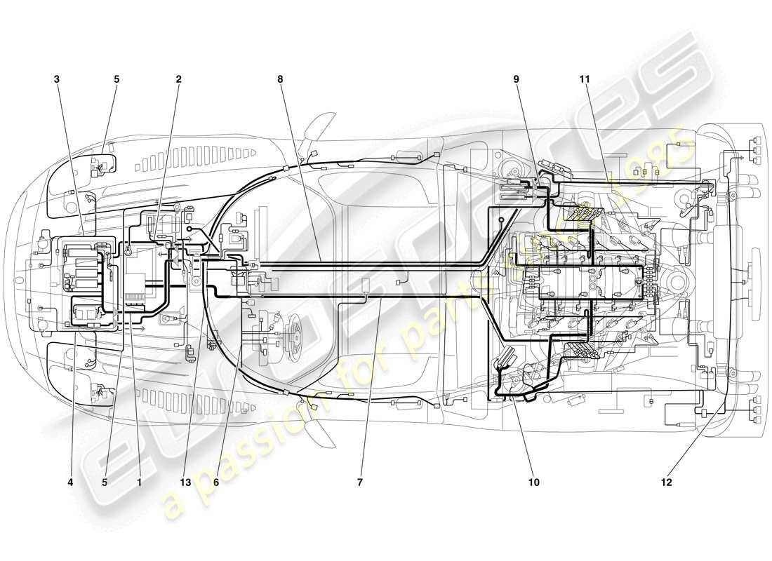 maserati mc12 système électrique schéma des pièces