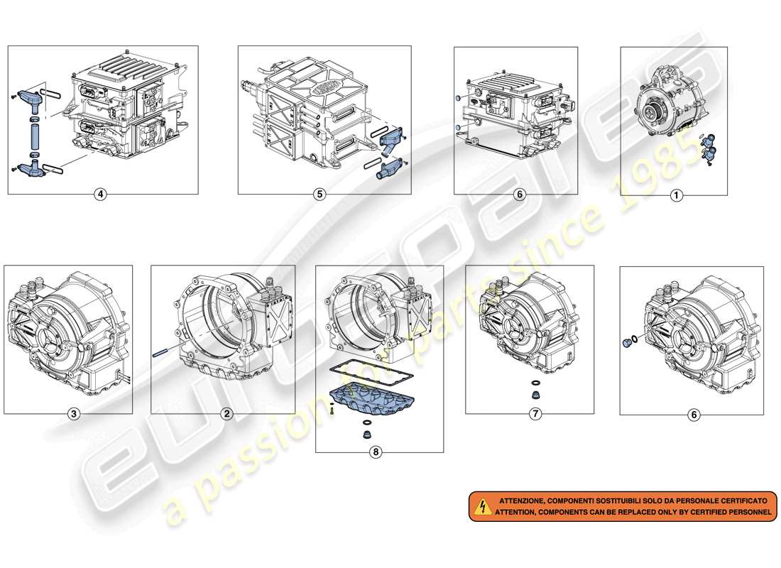 ferrari laferrari aperta (europe) inverter-me1-me2 schéma des pièces du kit de réparation