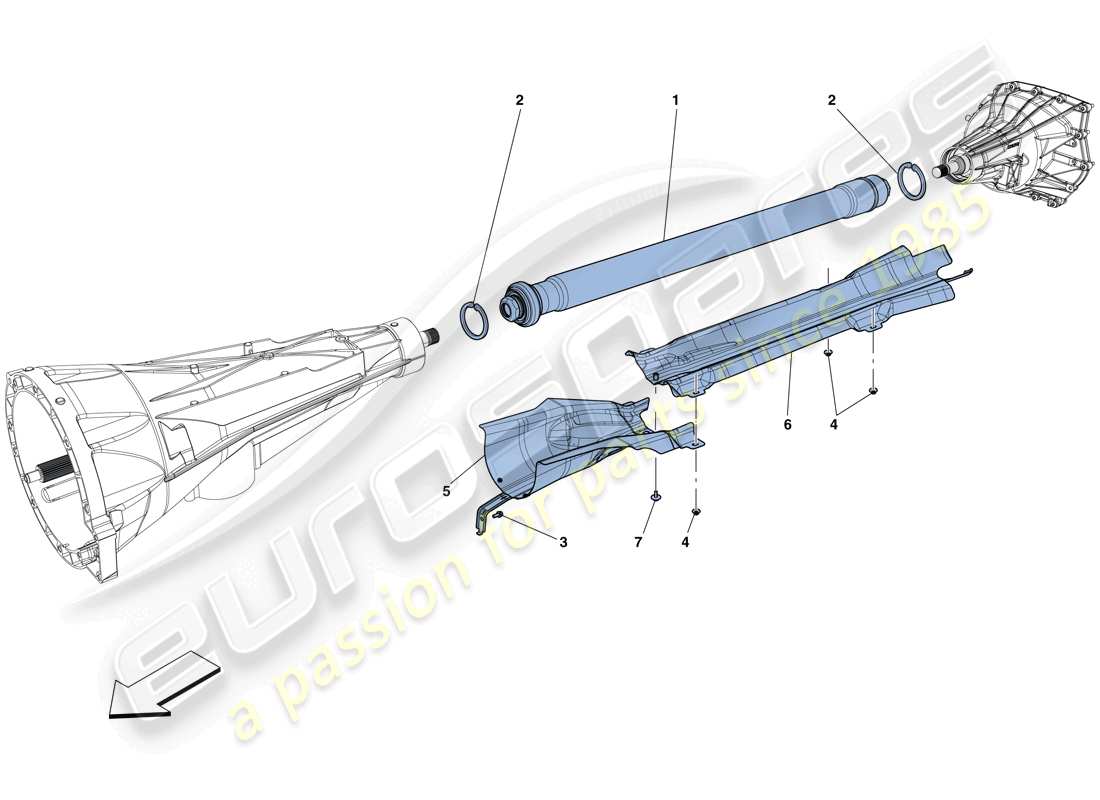 ferrari gtc4 lusso (rhd) schéma des pièces du tuyau de transmission