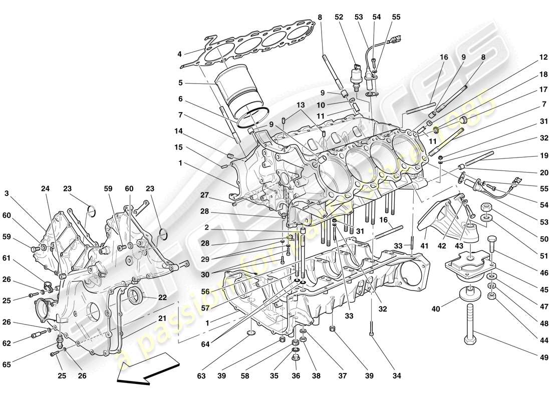 ferrari f430 scuderia (europe) carter moteur schéma des pièces