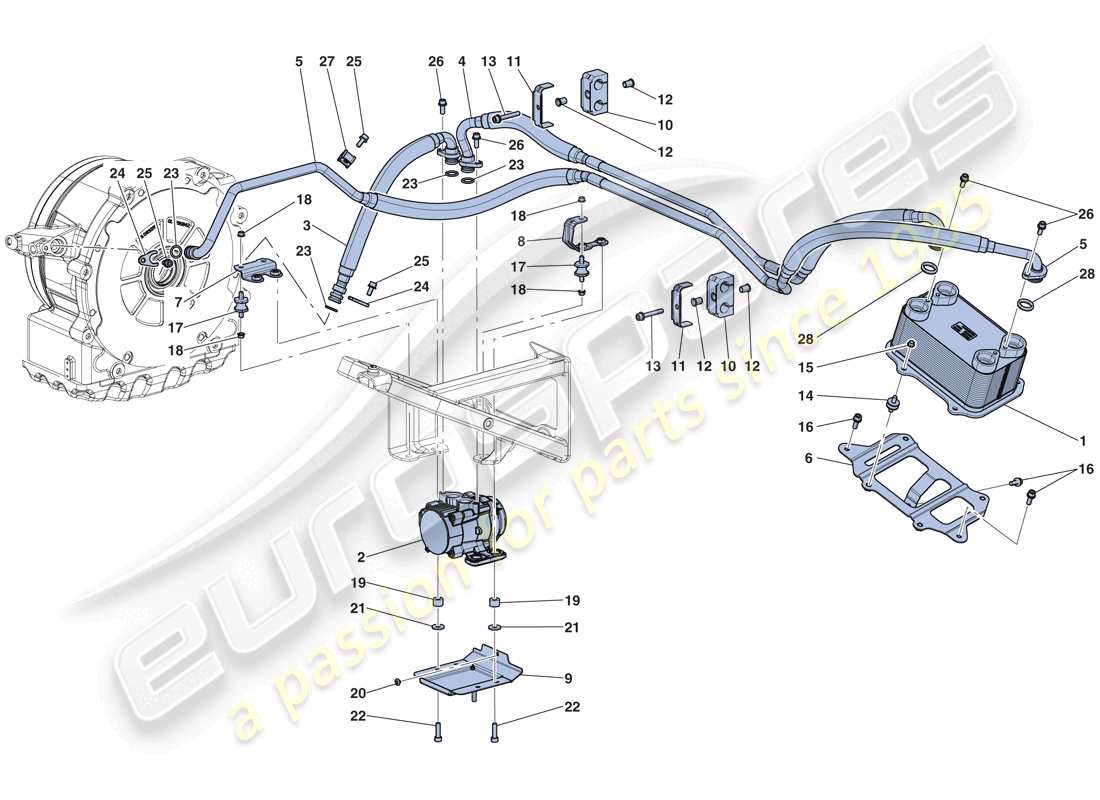 ferrari laferrari aperta (europe) refroidissement du moteur électrique schéma des pièces