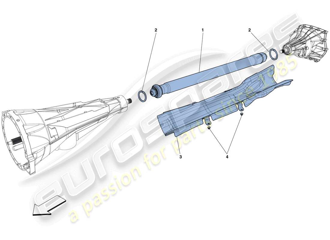 ferrari f12 tdf (europe) schéma des pièces du tuyau de transmission