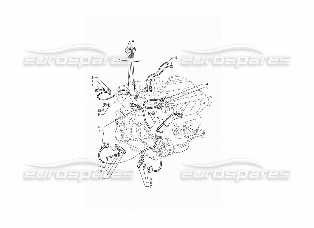 maserati qtp v6 (1996) synchronisation du système d'allumage : diagramme de pièces des capteurs