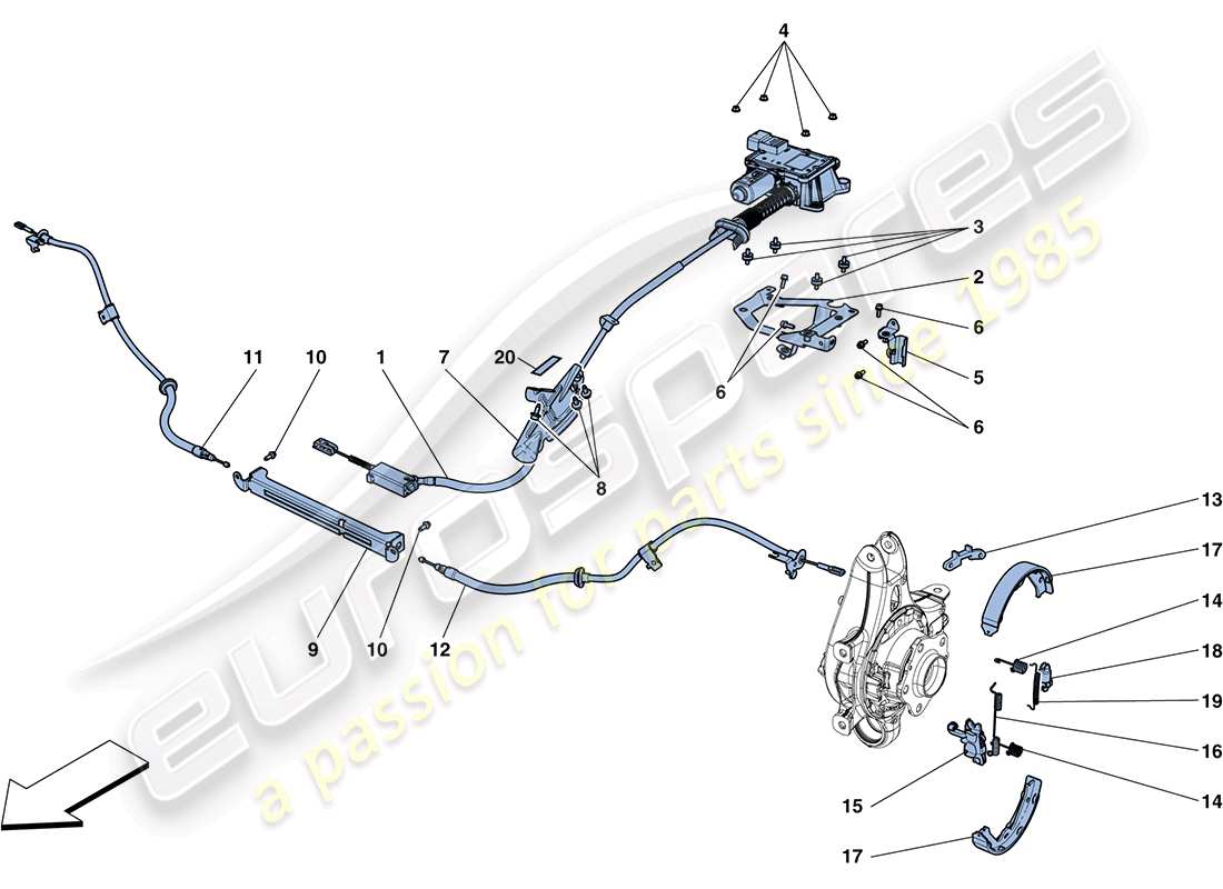 un schéma de pièces du catalogue de pièces ferrari ff