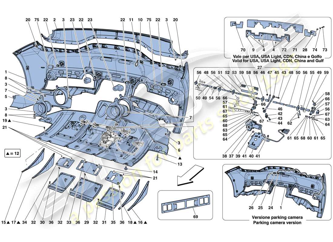 schéma de pièce contenant le numéro de pièce kl-fer-458sp-cft