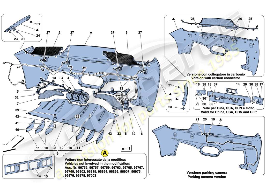 schéma de pièce contenant le numéro de pièce kl-fer-458it-cft