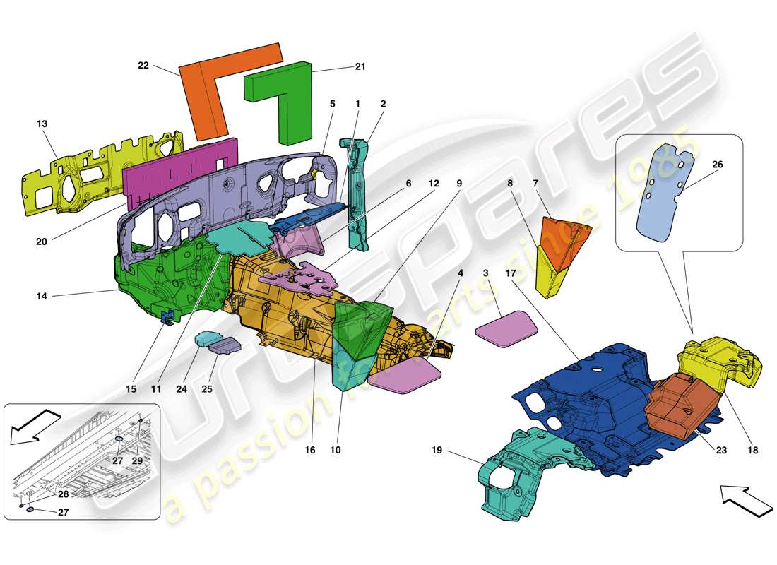 un schéma de pièces du catalogue de pièces ferrari california t (europe)