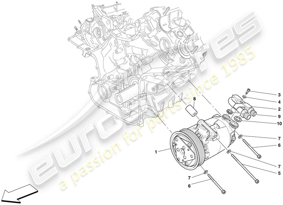 un schéma de pièces du catalogue de pièces Ferrari F430 Scuderia (Europe)