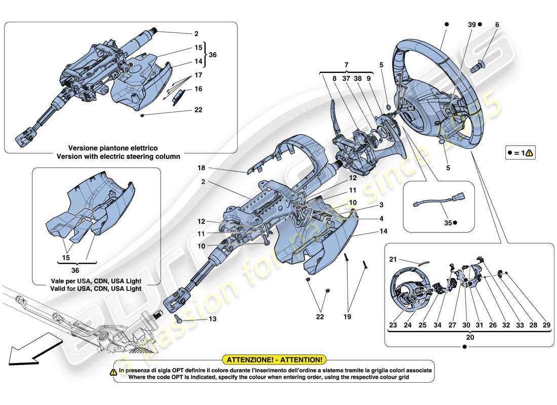un schéma de pièces du catalogue de pièces Ferrari 488 GTB (RHD)