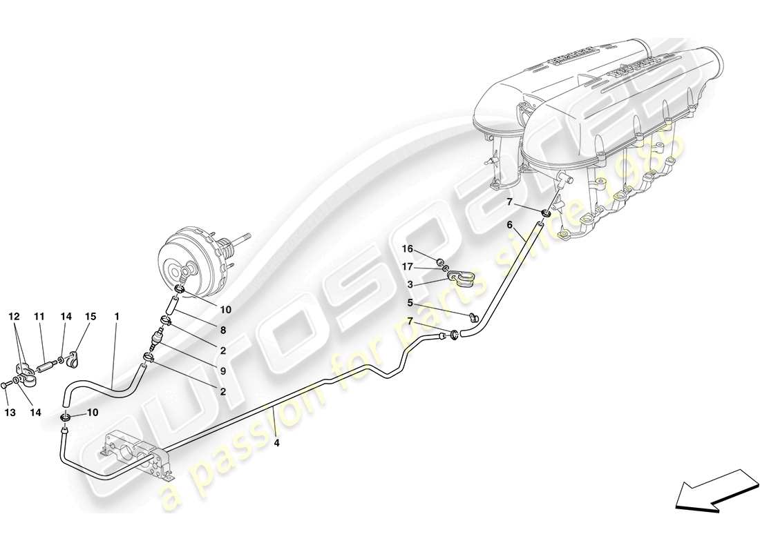 un schéma de pièces du catalogue de pièces ferrari f430 coupe (usa)