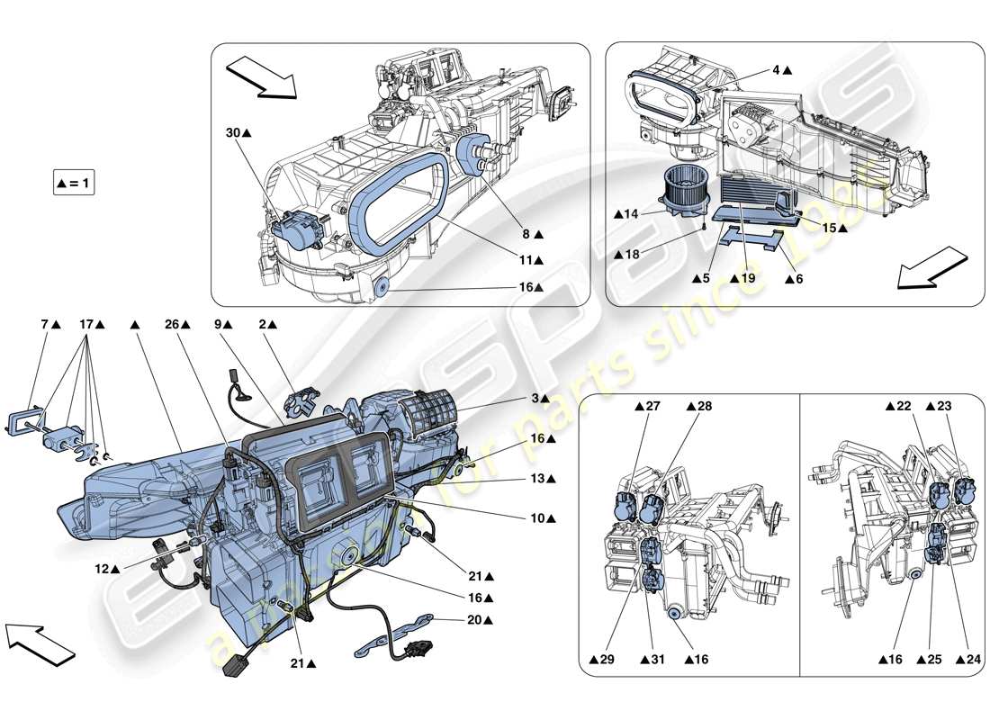 un schéma de pièces du catalogue de pièces ferrari f12 tdf (usa)