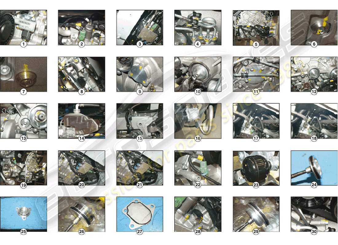 un schéma de pièces du catalogue de pièces ferrari ff (usa)