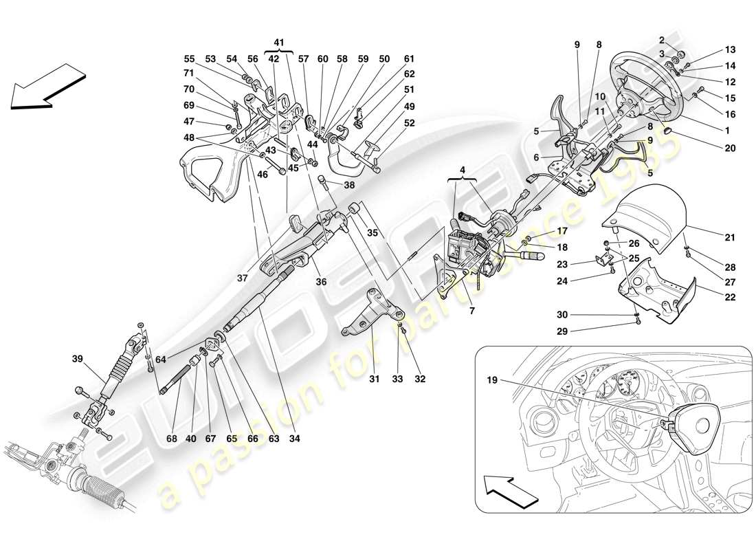 un schéma de pièces du catalogue de pièces maserati mc12