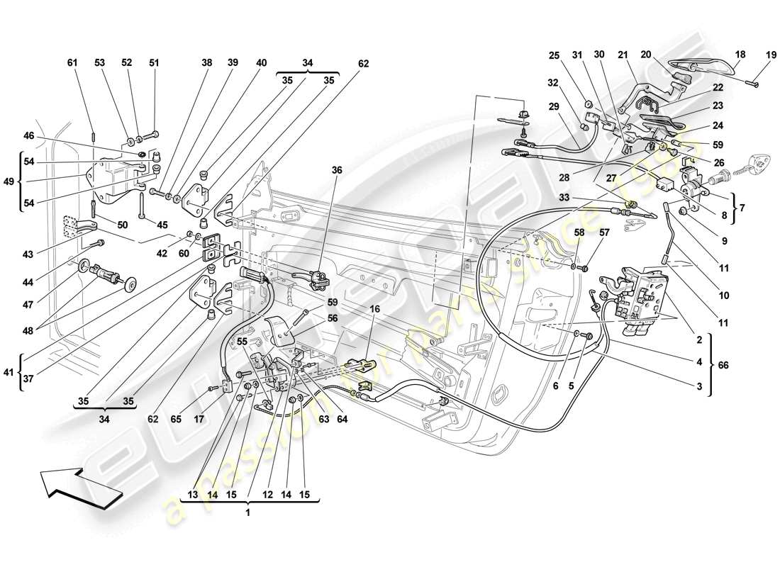 un schéma de pièces du catalogue de pièces Ferrari F430 Scuderia (USA)