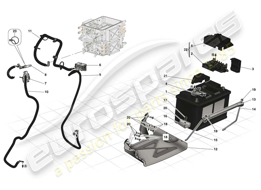 ferrari laferrari (usa) batterie de démarrage schéma des pièces