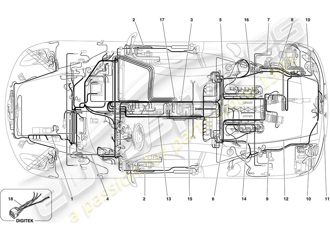 ferrari f430 coupe (europe) système électrique schéma des pièces
