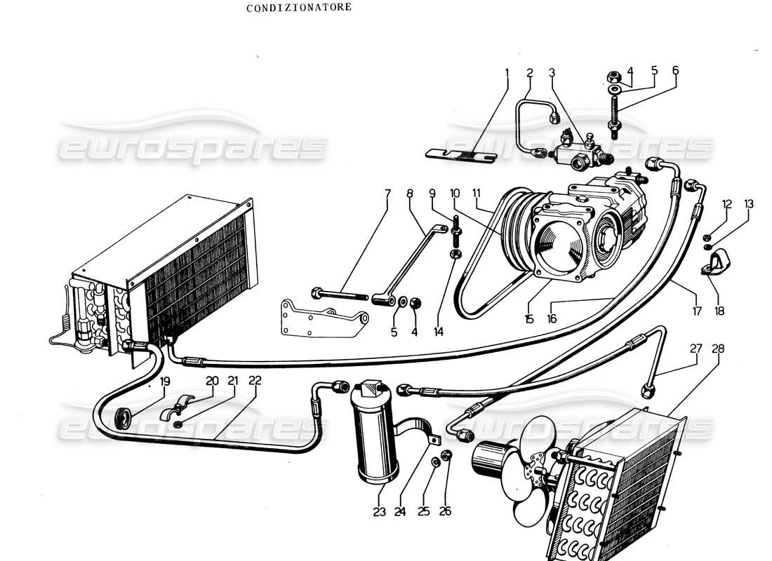 lamborghini espada air-con part diagram