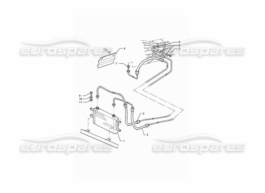 maserati ghibli 2.8 (abs) transmission automatique (4hp) radiateur d'huile schéma des pièces