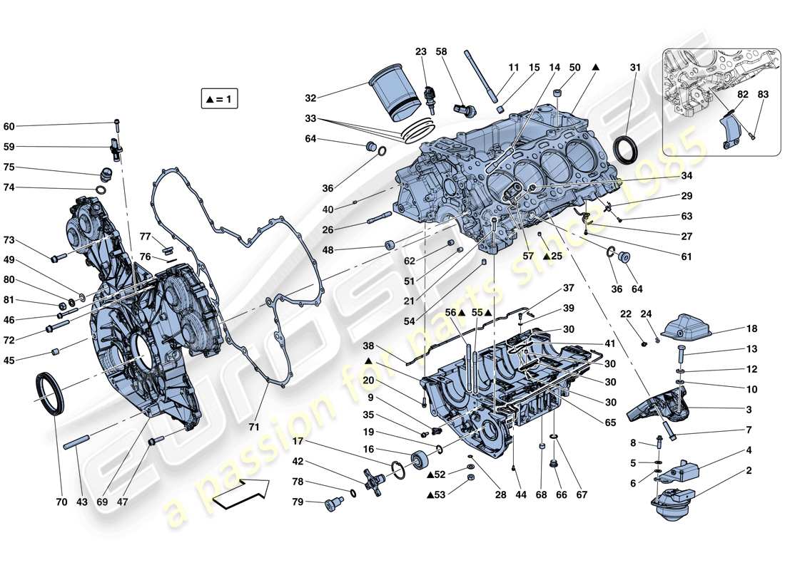 ferrari 488 gtb (europe) carter schéma des pièces