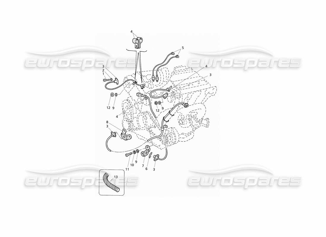 maserati qtp v6 evoluzione système d'allumage : diagramme de pièces des capteurs