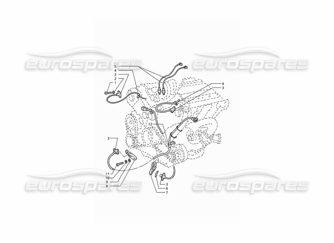 maserati ghibli 2.8 (abs) synchronisation du système d'allumage : diagramme de pièces des capteurs