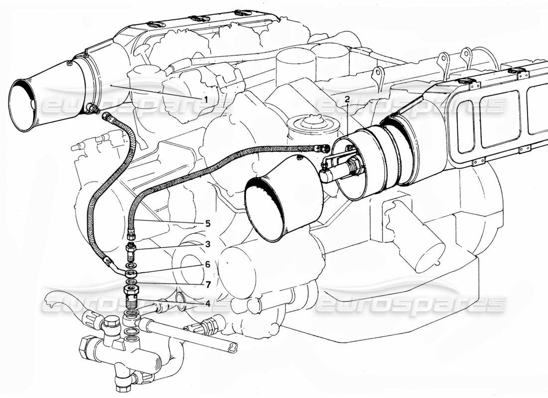 ferrari 365 gtc4 (mechanical) soupape de pression d'air - schéma des pièces de révision