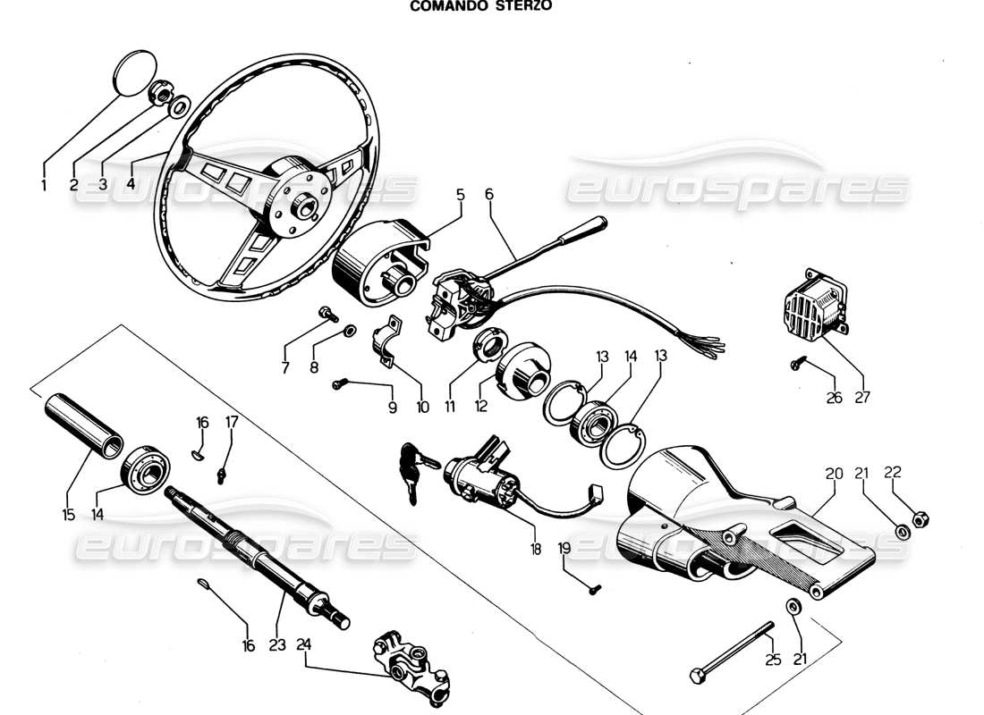 lamborghini espada colonne de direction schéma des pièces