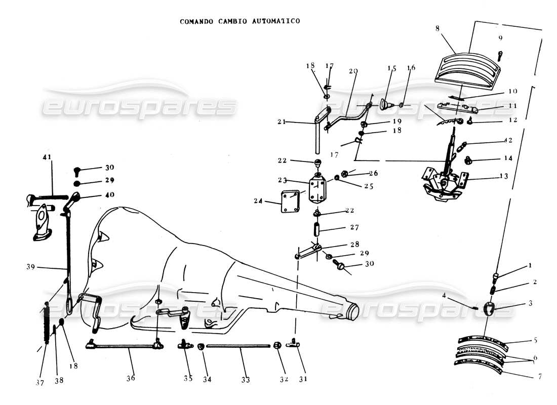 lamborghini espada automatic selector unit part diagram