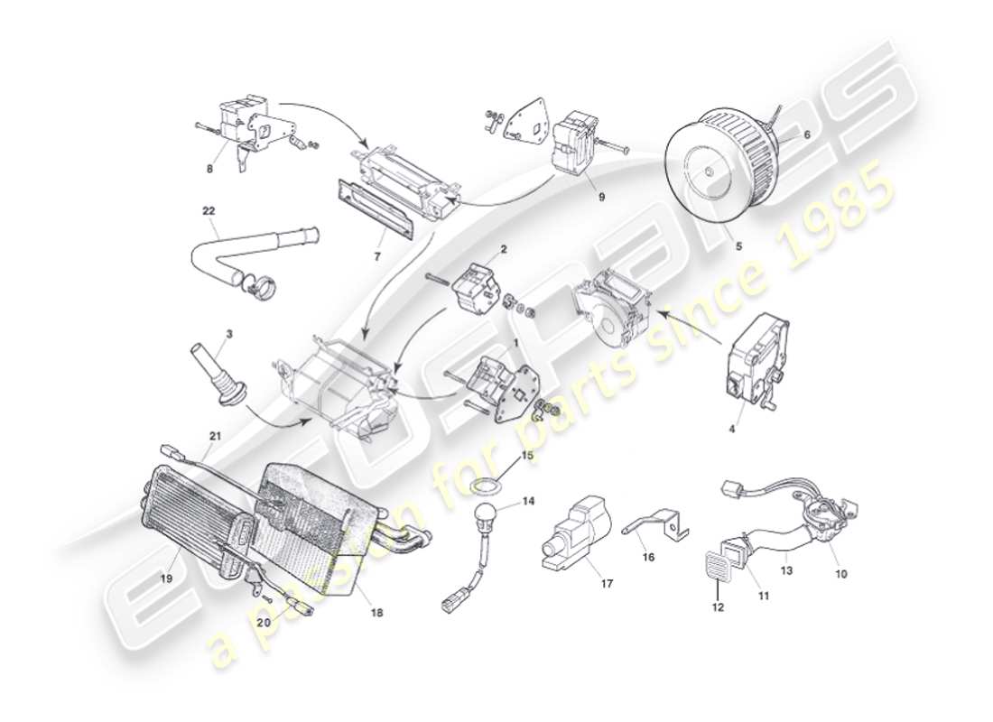 aston martin vanquish (2007) diagramme des pièces des modules de commande