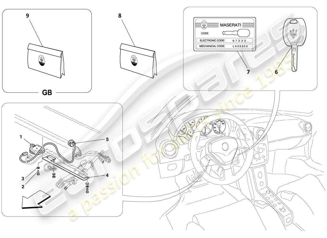 maserati mc12 kit antidémarrage et antivol satellite schéma des pièces