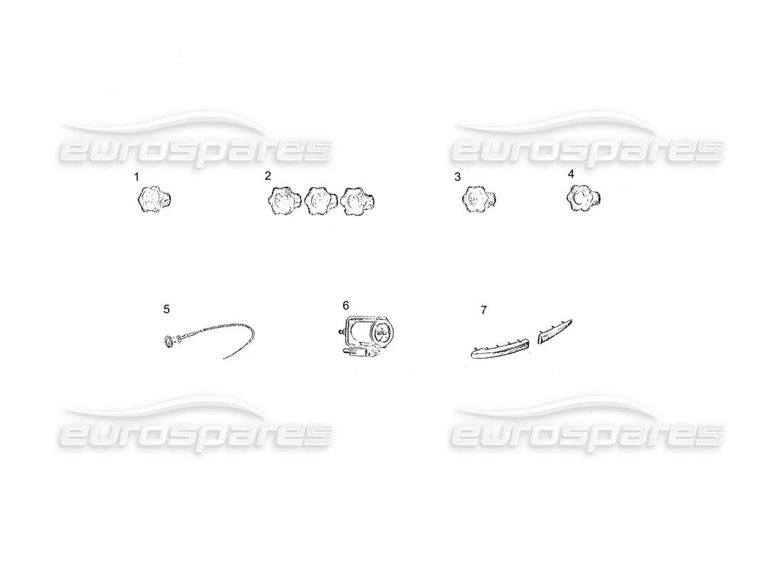 ferrari 250 gt (coachwork) garniture du tableau de bord (suite) schéma des pièces