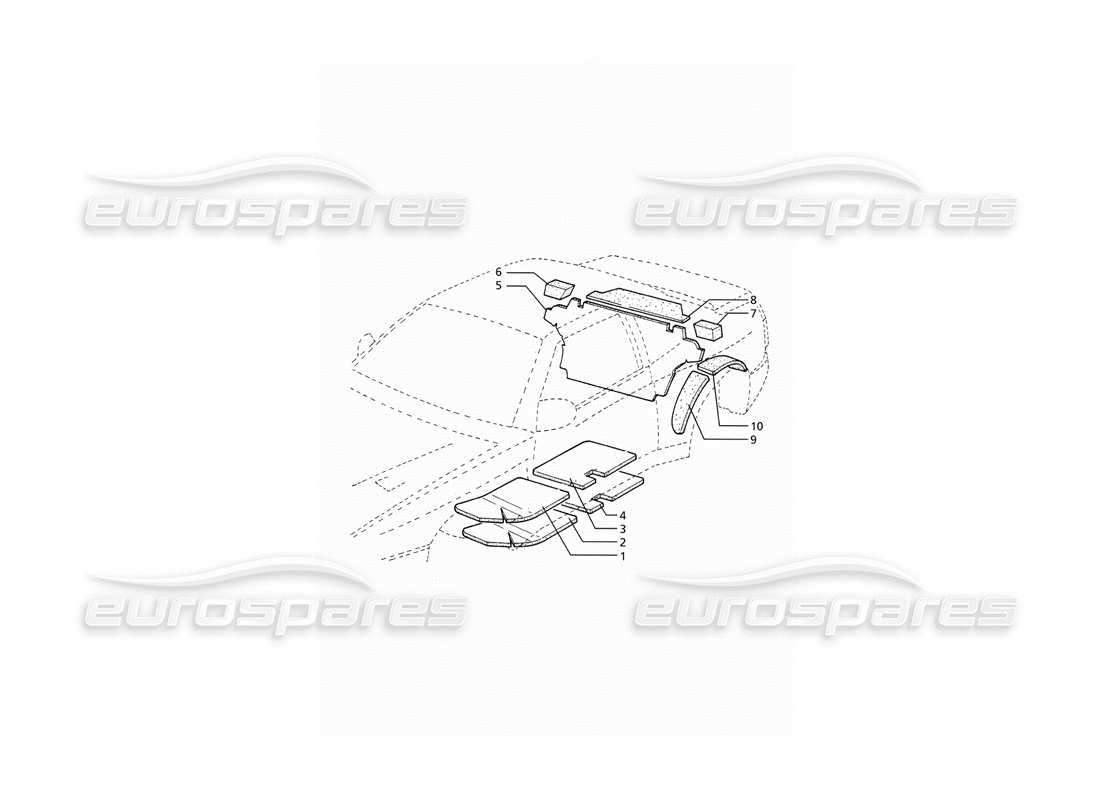 maserati ghibli 2.8 (abs) isolation schéma des pièces