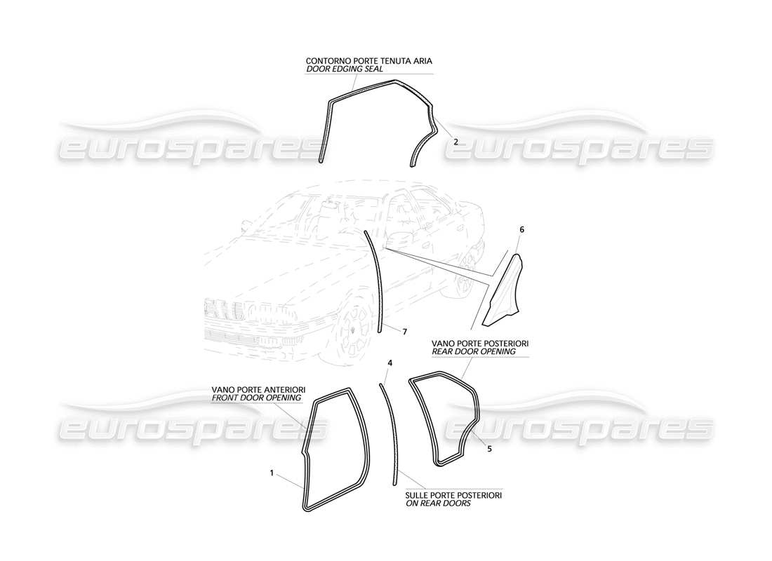 maserati qtp v8 evoluzione joints externes schéma des pièces