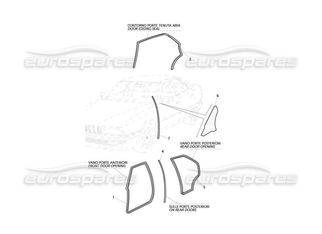 maserati qtp v6 evoluzione joints externes schéma des pièces