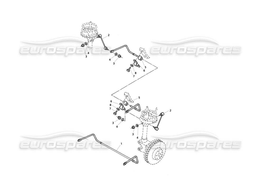 maserati qtp v8 evoluzione stabilisateur schéma des pièces