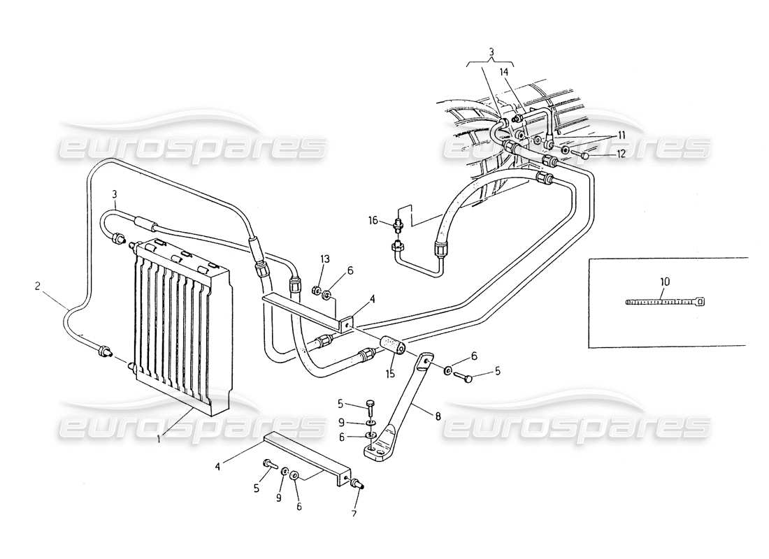maserati 418 / 4.24v / 430 refroidisseur d'huile zf pour transmission automatique schéma des pièces