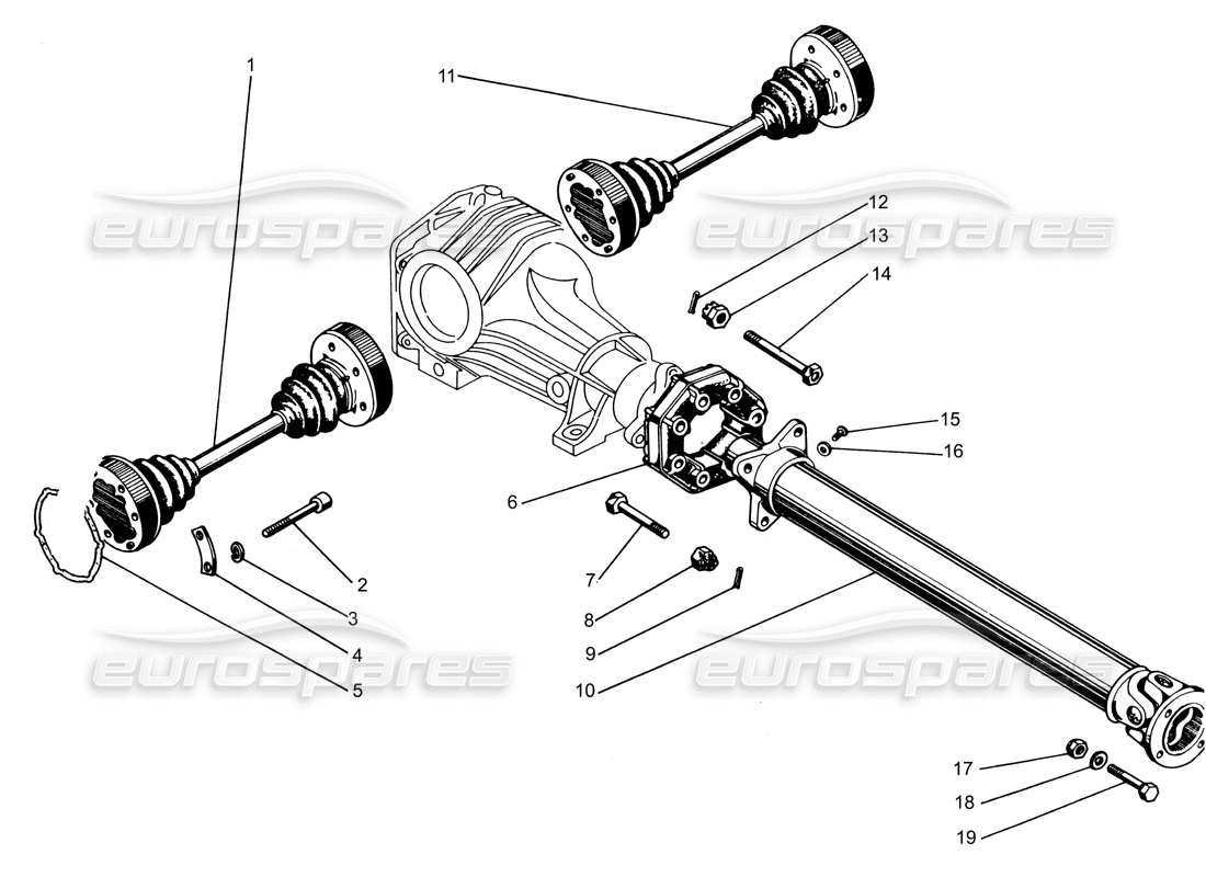 lamborghini espada transmission (151 à 575) schéma des pièces