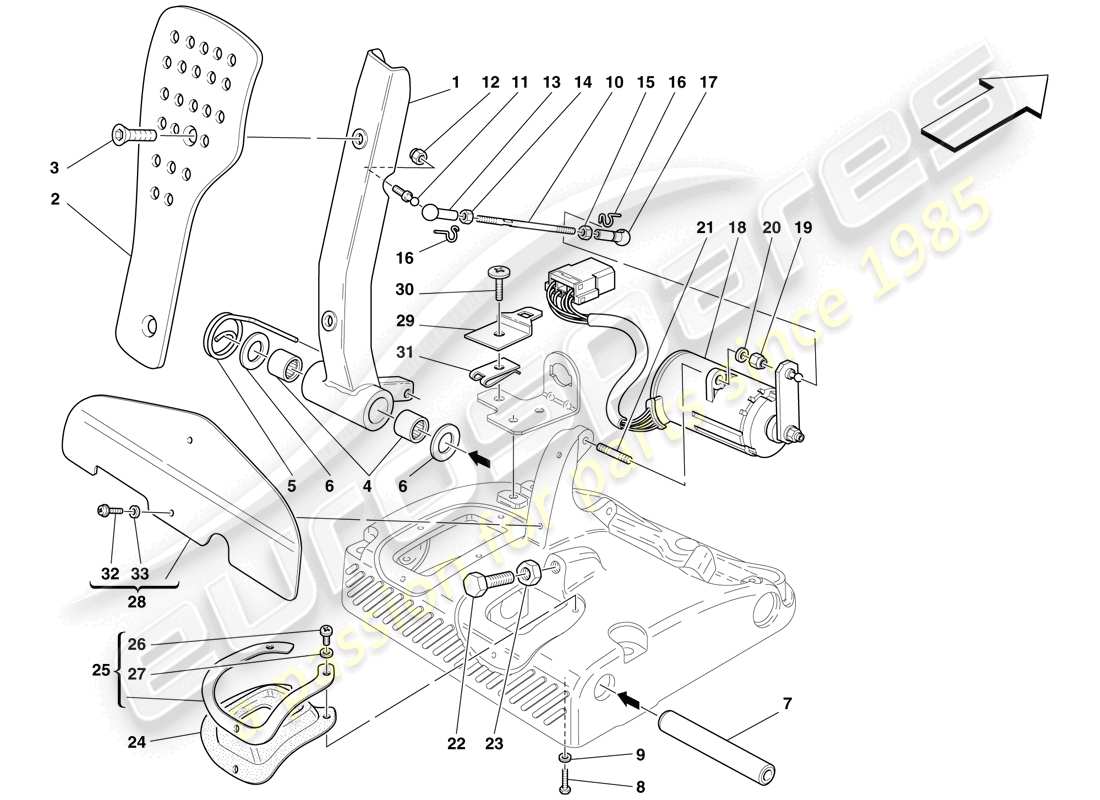 maserati mc12 pédale d'accélérateur électronique schéma des pièces