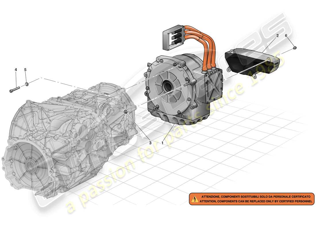 ferrari laferrari (usa) schéma des pièces du moteur électrique