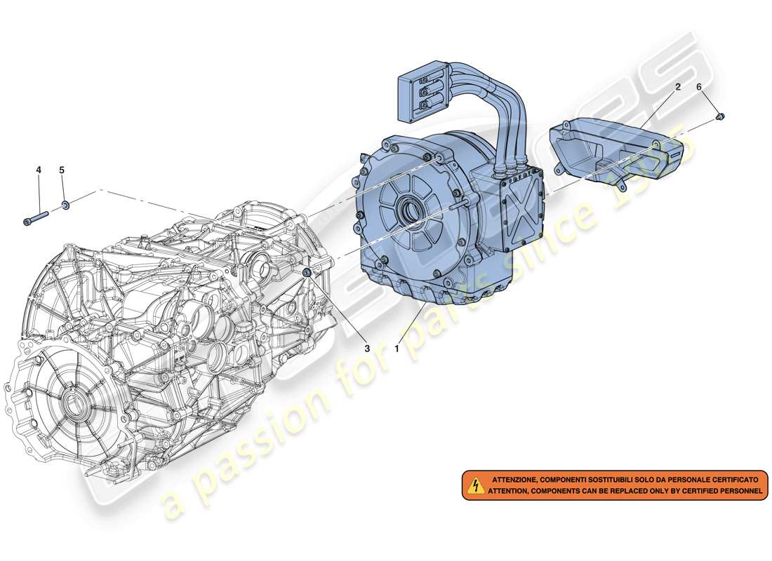 ferrari laferrari aperta (europe) schéma des pièces du moteur électrique