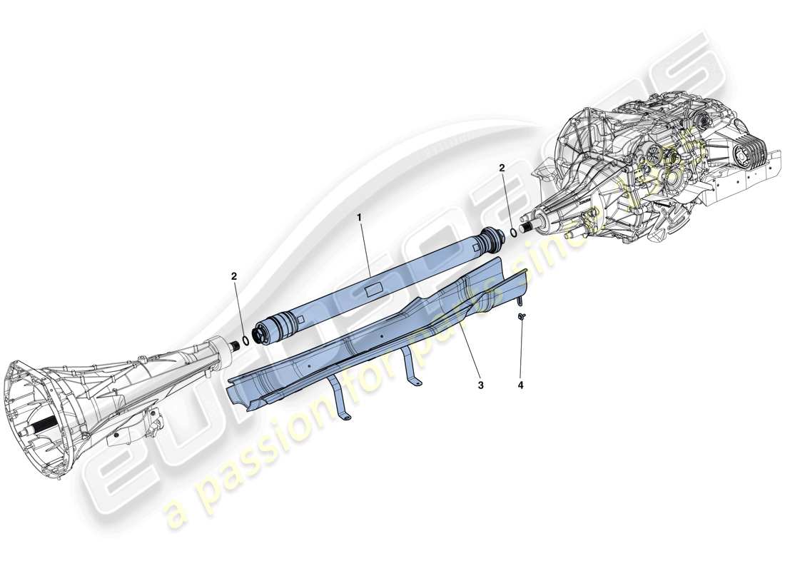 ferrari california t (rhd) tuyau de transmission schéma des pièces