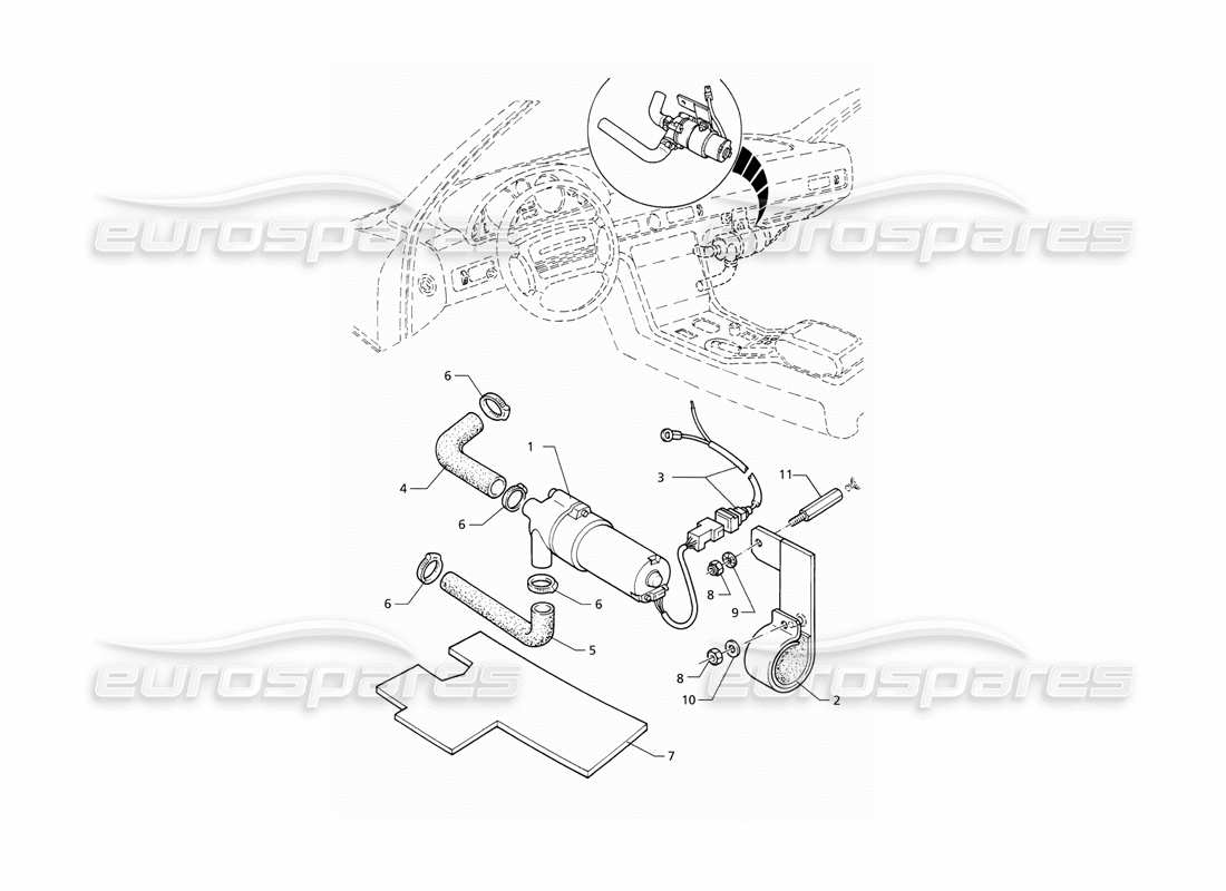 maserati qtp v6 (1996) pompe à chaleur schéma des pièces
