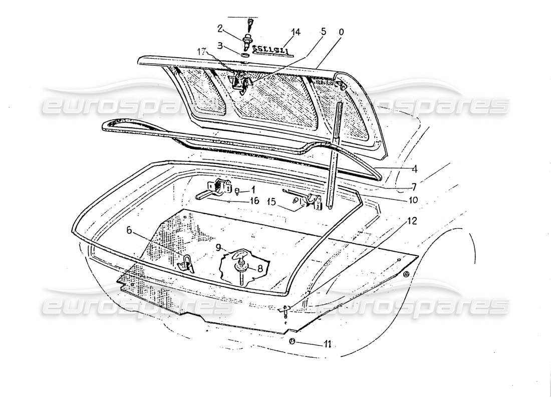 ferrari 330 gt 2+2 (coachwork) compartiment de démarrage (édition 2 + 3) schéma des pièces